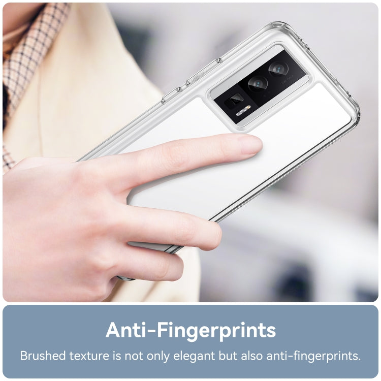 For Xiaomi Poco F5 Pro Colorful Series Acrylic Hybrid TPU Phone Case(Transparent) - Xiaomi Cases by PMC TechLife | Online Shopping South Africa | PMC TechLife | Buy Now Pay Later Mobicred