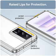 For Xiaomi Poco F5 Pro Colorful Series Acrylic Hybrid TPU Phone Case(Transparent)