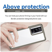 For Xiaomi Poco F5 Pro Colorful Series Acrylic Hybrid TPU Phone Case(Transparent Grey)