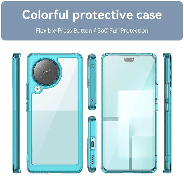 For Xiaomi Civi 3 Colorful Series Acrylic Hybrid TPU Phone Case(Transparent Blue)