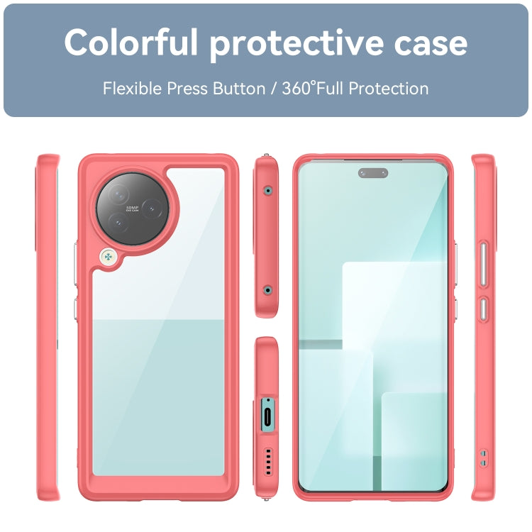 For Xiaomi Civi 3 Colorful Series Acrylic Hybrid TPU Phone Case(Red) - Xiaomi Cases by PMC TechLife | Online Shopping South Africa | PMC TechLife | Buy Now Pay Later Mobicred