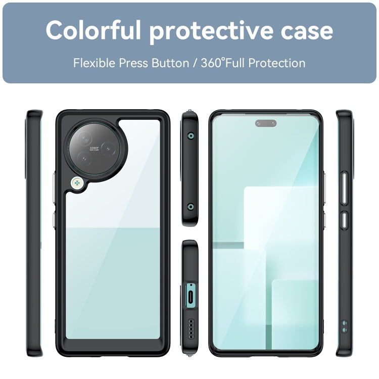 For Xiaomi Civi 3 Colorful Series Acrylic Hybrid TPU Phone Case(Black) - Xiaomi Cases by PMC TechLife | Online Shopping South Africa | PMC TechLife | Buy Now Pay Later Mobicred