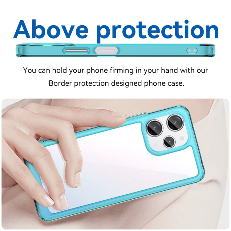 For Xiaomi Redmi 12R Colorful Series Acrylic Hybrid TPU Phone Case(Transparent Blue)