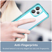 For Xiaomi Redmi 12R Colorful Series Acrylic Hybrid TPU Phone Case(Transparent Blue)