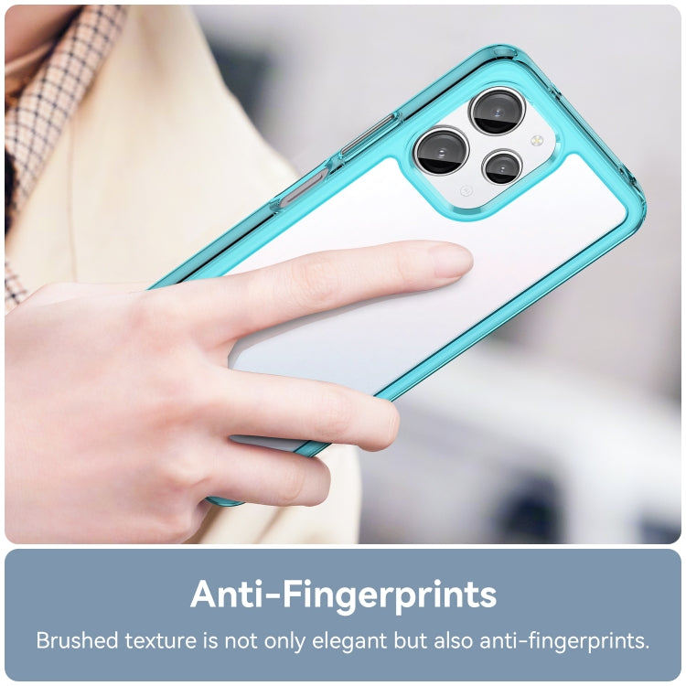 For Xiaomi Redmi 12R Colorful Series Acrylic Hybrid TPU Phone Case(Transparent Blue)