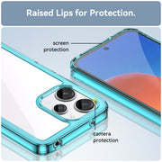 For Xiaomi Redmi 12R Colorful Series Acrylic Hybrid TPU Phone Case(Transparent Blue)