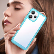 For Xiaomi Redmi 12R Colorful Series Acrylic Hybrid TPU Phone Case(Transparent Blue)