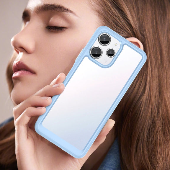 For Xiaomi Redmi 12R Colorful Series Acrylic Hybrid TPU Phone Case(Blue)