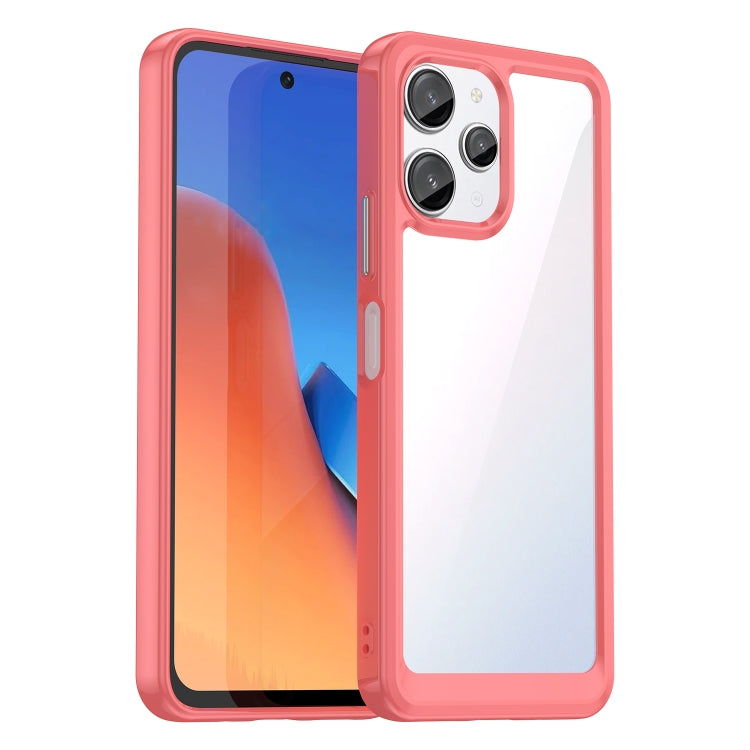 For Xiaomi Redmi 12R Colorful Series Acrylic Hybrid TPU Phone Case(Red) - Xiaomi Cases by PMC TechLife | Online Shopping South Africa | PMC TechLife | Buy Now Pay Later Mobicred