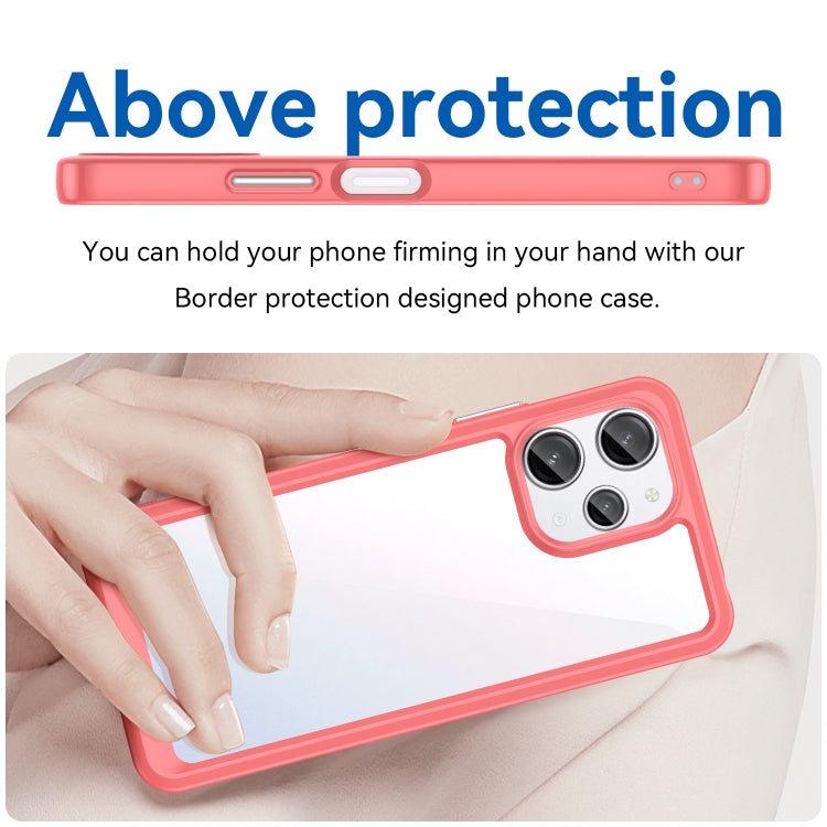 For Xiaomi Redmi 12R Colorful Series Acrylic Hybrid TPU Phone Case(Red) - Xiaomi Cases by PMC TechLife | Online Shopping South Africa | PMC TechLife | Buy Now Pay Later Mobicred