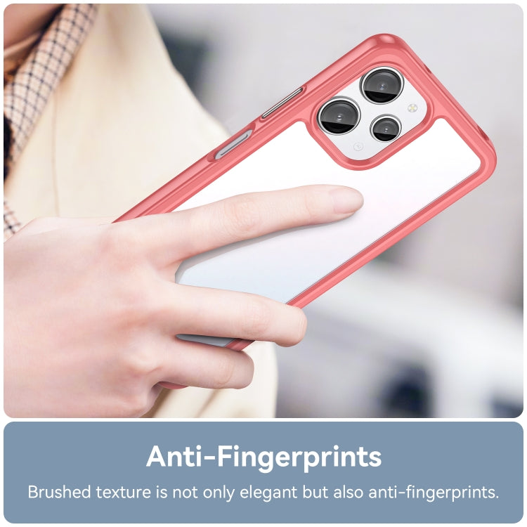 For Xiaomi Redmi 12R Colorful Series Acrylic Hybrid TPU Phone Case(Red)