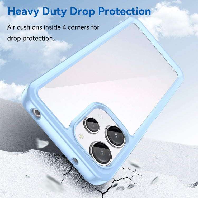 For Xiaomi Poco M6 Pro 5G Colorful Series Acrylic Hybrid TPU Phone Case(Blue) - Xiaomi Cases by PMC TechLife | Online Shopping South Africa | PMC TechLife | Buy Now Pay Later Mobicred