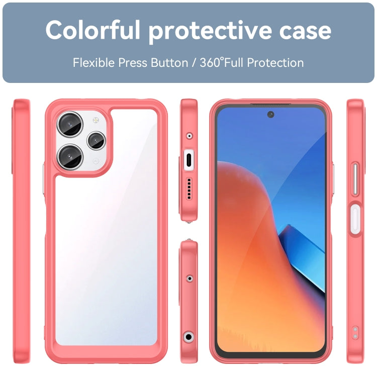 For Xiaomi Poco M6 Pro 5G Colorful Series Acrylic Hybrid TPU Phone Case(Red) - Xiaomi Cases by PMC TechLife | Online Shopping South Africa | PMC TechLife | Buy Now Pay Later Mobicred