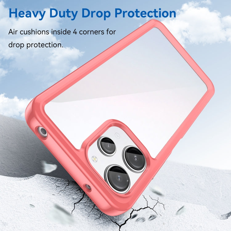 For Xiaomi Poco M6 Pro 5G Colorful Series Acrylic Hybrid TPU Phone Case(Red) - Xiaomi Cases by PMC TechLife | Online Shopping South Africa | PMC TechLife | Buy Now Pay Later Mobicred