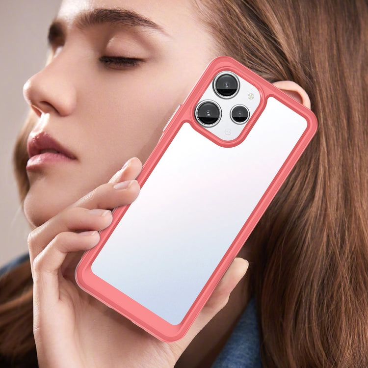 For Xiaomi Poco M6 Pro 5G Colorful Series Acrylic Hybrid TPU Phone Case(Red) - Xiaomi Cases by PMC TechLife | Online Shopping South Africa | PMC TechLife | Buy Now Pay Later Mobicred