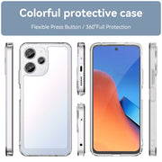 For Xiaomi Redmi 12 5G Colorful Series Acrylic Hybrid TPU Phone Case(Transparent)