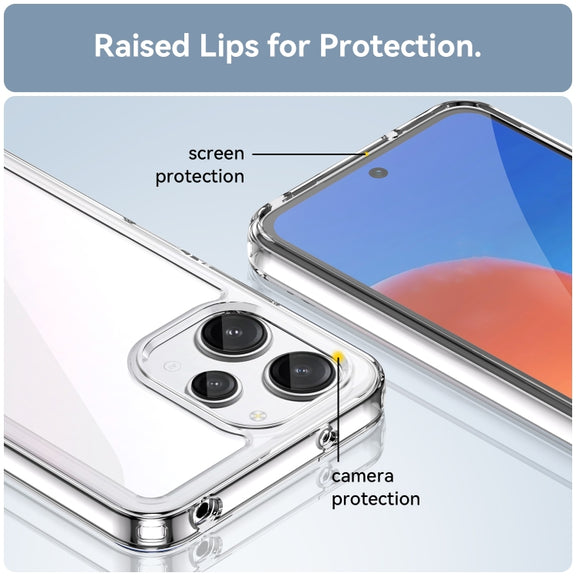 For Xiaomi Redmi 12 5G Colorful Series Acrylic Hybrid TPU Phone Case(Transparent)