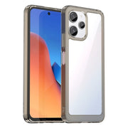 For Xiaomi Redmi 12 5G Colorful Series Acrylic Hybrid TPU Phone Case(Transparent Grey)