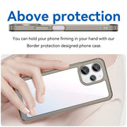 For Xiaomi Redmi 12 5G Colorful Series Acrylic Hybrid TPU Phone Case(Transparent Grey)
