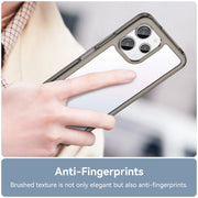 For Xiaomi Redmi 12 5G Colorful Series Acrylic Hybrid TPU Phone Case(Transparent Grey)