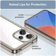 For Xiaomi Redmi 12 5G Colorful Series Acrylic Hybrid TPU Phone Case(Transparent Grey)