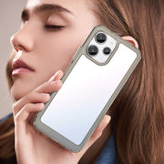 For Xiaomi Redmi 12 5G Colorful Series Acrylic Hybrid TPU Phone Case(Transparent Grey)
