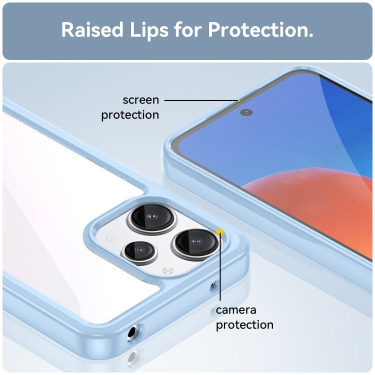 For Xiaomi Redmi 12 5G Colorful Series Acrylic Hybrid TPU Phone Case(Blue)