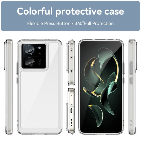 For Xiaomi Redmi K60 Ultra Colorful Series Acrylic Hybrid TPU Phone Case(Transparent)