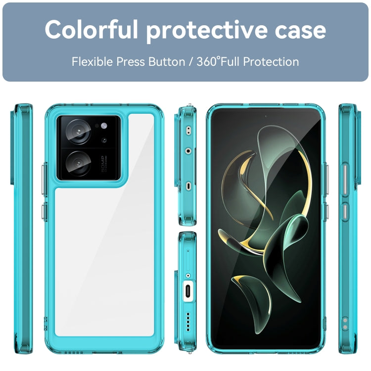 For Xiaomi Redmi K60 Ultra Colorful Series Acrylic Hybrid TPU Phone Case(Transparent Blue) - Redmi K60 Ultra Cases by PMC TechLife | Online Shopping South Africa | PMC TechLife | Buy Now Pay Later Mobicred