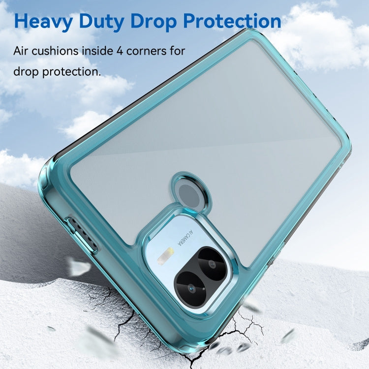 For Xiaomi Poco C50 Colorful Series Acrylic Hybrid TPU Phone Case(Transparent Blue) - Xiaomi Cases by PMC TechLife | Online Shopping South Africa | PMC TechLife | Buy Now Pay Later Mobicred