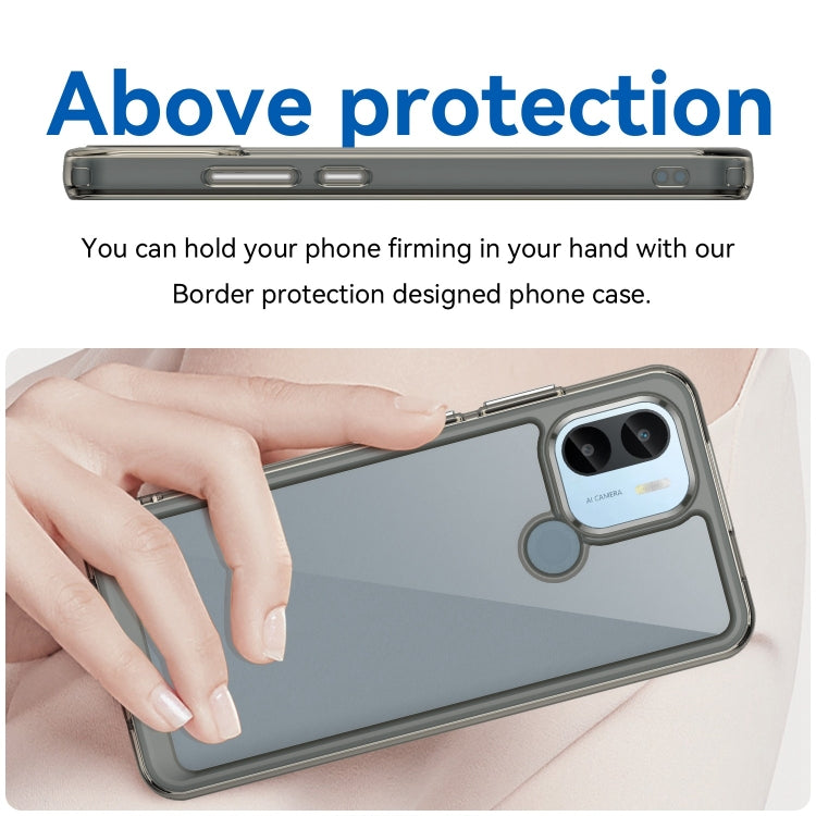 For Xiaomi Poco C50 Colorful Series Acrylic Hybrid TPU Phone Case(Transparent Grey) - Xiaomi Cases by PMC TechLife | Online Shopping South Africa | PMC TechLife | Buy Now Pay Later Mobicred