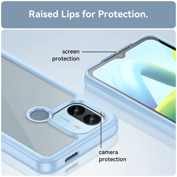 For Xiaomi Poco C50 Colorful Series Acrylic Hybrid TPU Phone Case(Blue)