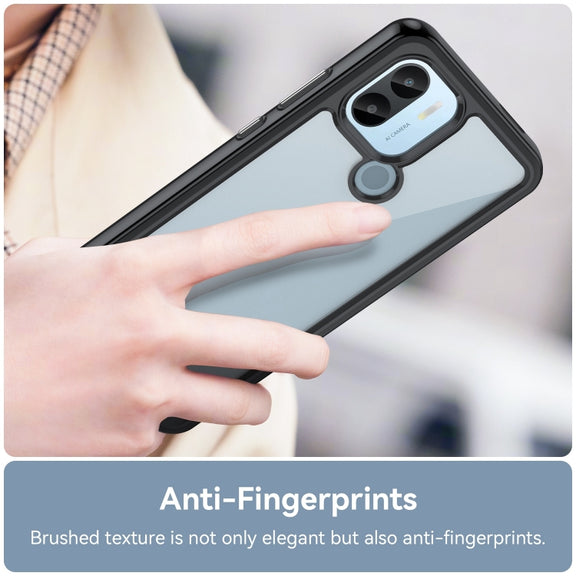 For Xiaomi Poco C50 Colorful Series Acrylic Hybrid TPU Phone Case(Black)