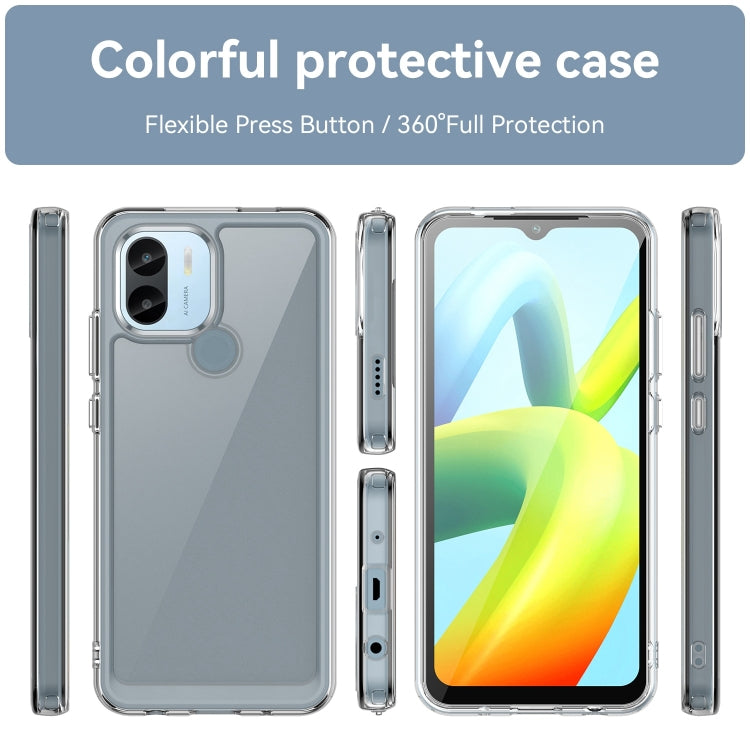 For Xiaomi Redmi A1+ Colorful Series Acrylic Hybrid TPU Phone Case(Transparent) - Xiaomi Cases by PMC TechLife | Online Shopping South Africa | PMC TechLife | Buy Now Pay Later Mobicred