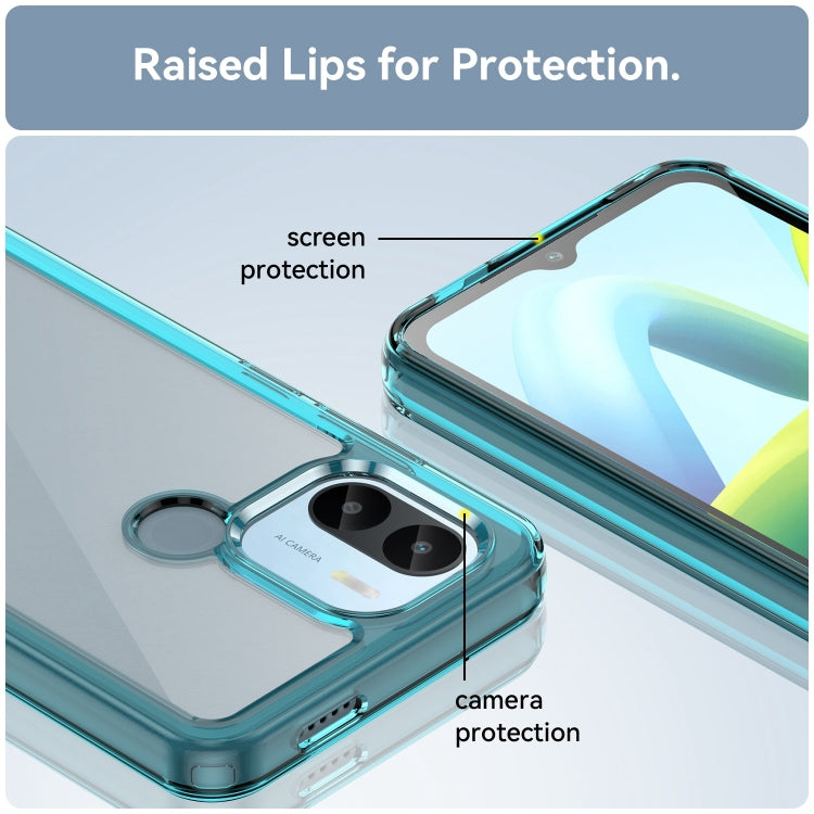 For Xiaomi Redmi A1+ Colorful Series Acrylic Hybrid TPU Phone Case(Transparent Blue) - Xiaomi Cases by PMC TechLife | Online Shopping South Africa | PMC TechLife | Buy Now Pay Later Mobicred