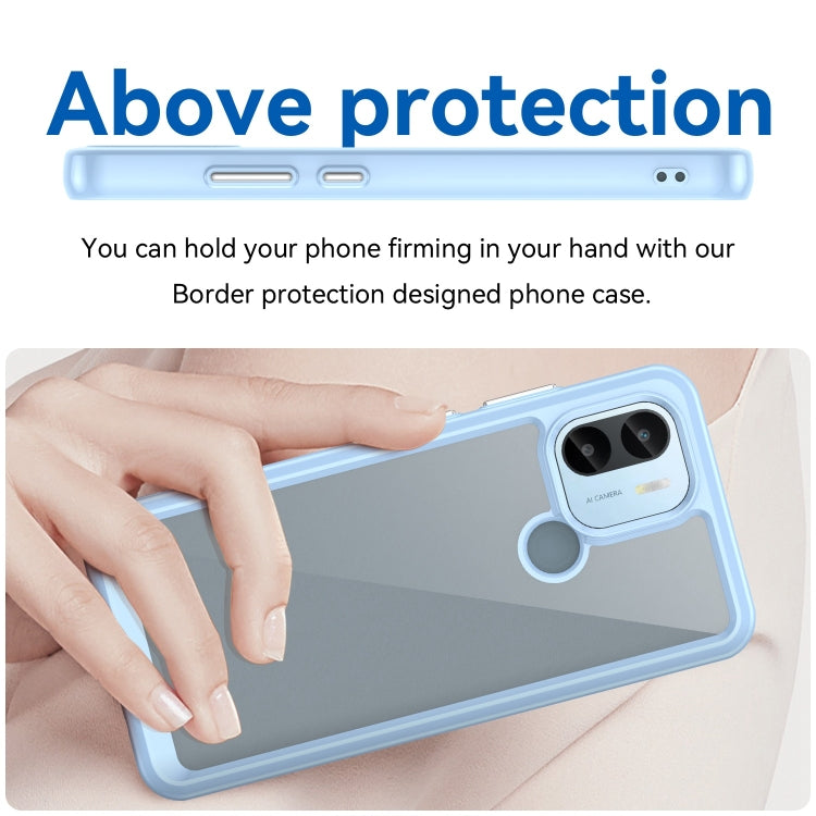 For Xiaomi Redmi A1+ Colorful Series Acrylic Hybrid TPU Phone Case(Blue) - Xiaomi Cases by PMC TechLife | Online Shopping South Africa | PMC TechLife | Buy Now Pay Later Mobicred