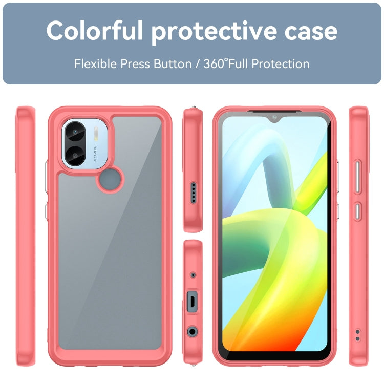 For Xiaomi Redmi A1+ Colorful Series Acrylic Hybrid TPU Phone Case(Red)