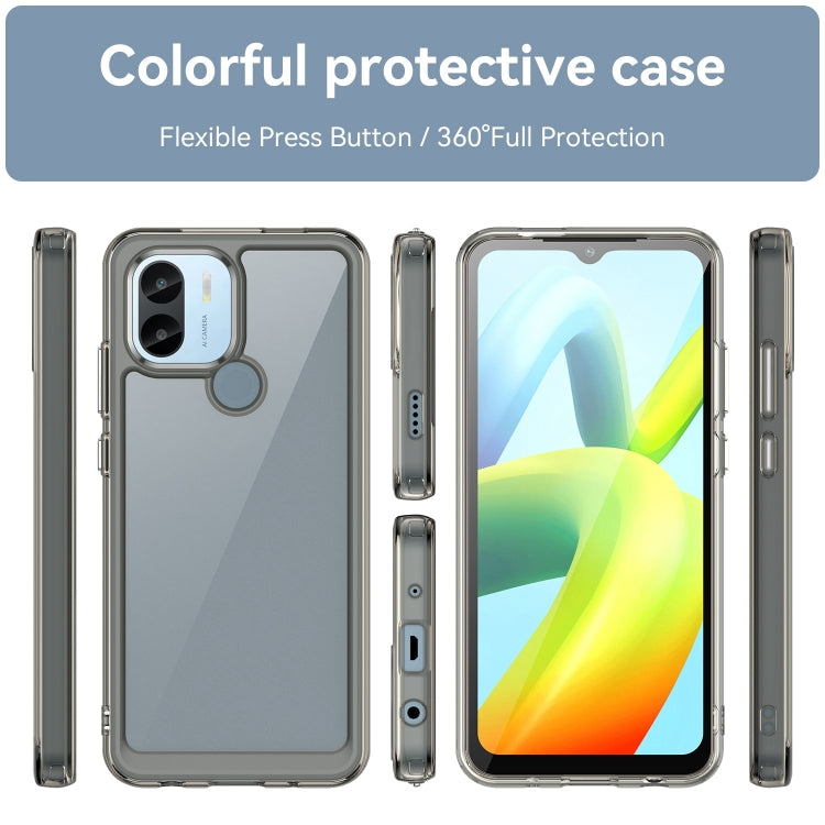 For Xiaomi Redmi A2+ Colorful Series Acrylic Hybrid TPU Phone Case(Transparent Grey) - Xiaomi Cases by PMC TechLife | Online Shopping South Africa | PMC TechLife | Buy Now Pay Later Mobicred
