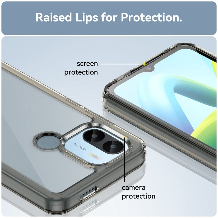 For Xiaomi Redmi A2+ Colorful Series Acrylic Hybrid TPU Phone Case(Transparent Grey) - Xiaomi Cases by PMC TechLife | Online Shopping South Africa | PMC TechLife | Buy Now Pay Later Mobicred