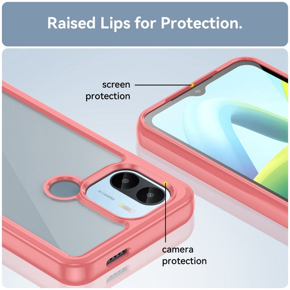For Xiaomi Redmi A2+ Colorful Series Acrylic Hybrid TPU Phone Case(Red)