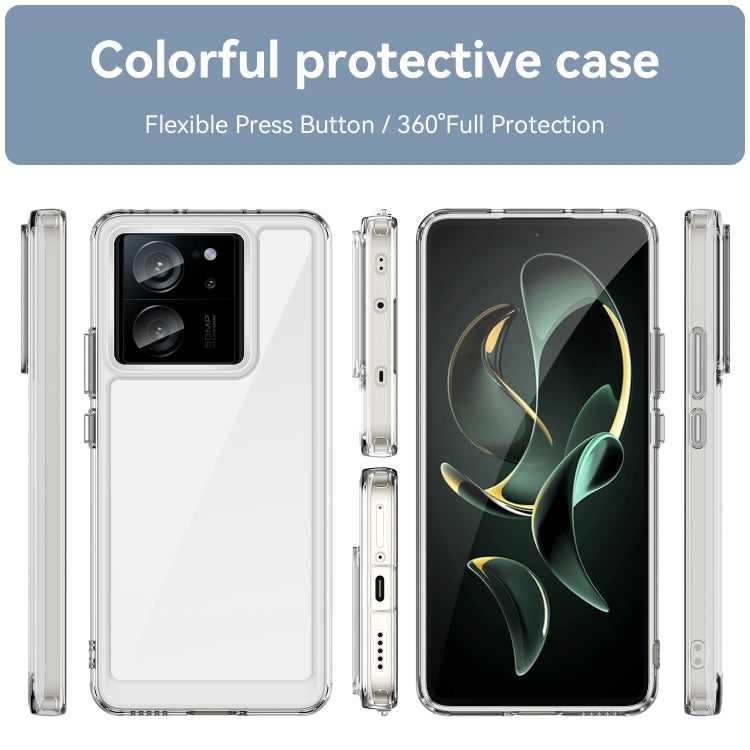 For Xiaomi 13T Colorful Series Acrylic Hybrid TPU Phone Case(Transparent) - Xiaomi Cases by PMC TechLife | Online Shopping South Africa | PMC TechLife | Buy Now Pay Later Mobicred