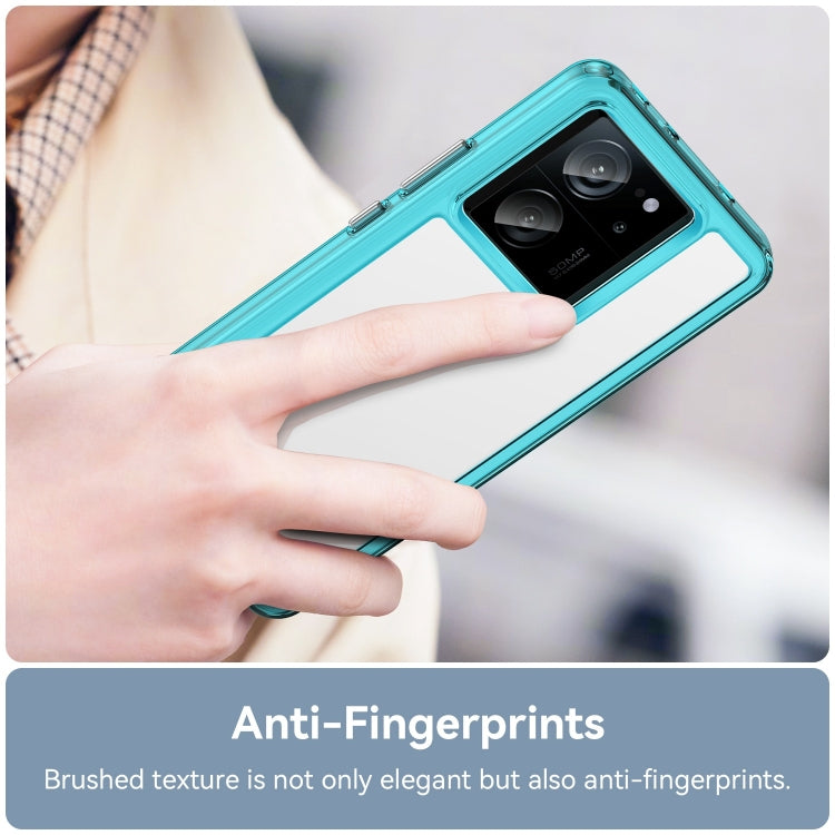 For Xiaomi 13T Colorful Series Acrylic Hybrid TPU Phone Case(Transparent Blue)