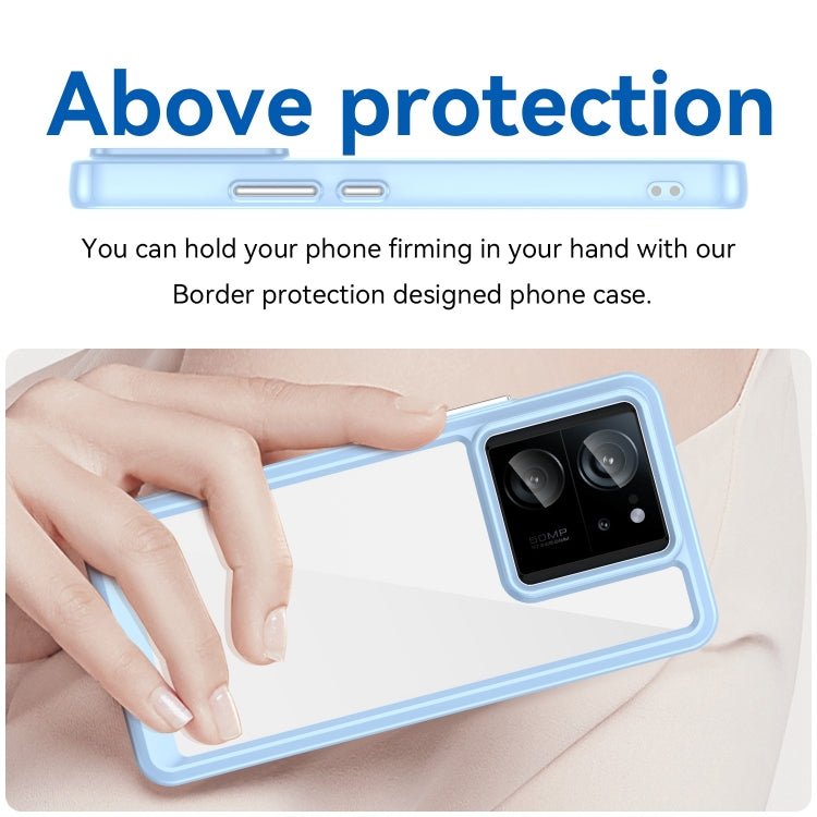 For Xiaomi 13T Colorful Series Acrylic Hybrid TPU Phone Case(Blue) - Xiaomi Cases by PMC TechLife | Online Shopping South Africa | PMC TechLife | Buy Now Pay Later Mobicred