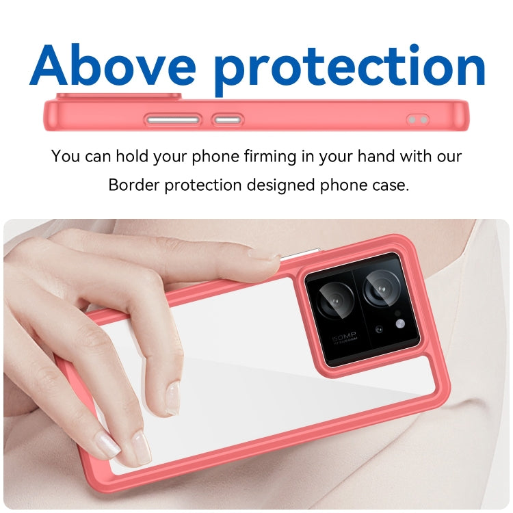 For Xiaomi 13T Colorful Series Acrylic Hybrid TPU Phone Case(Red) - Xiaomi Cases by PMC TechLife | Online Shopping South Africa | PMC TechLife | Buy Now Pay Later Mobicred