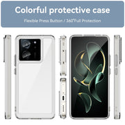 For Xiaomi 13T Pro Colorful Series Acrylic Hybrid TPU Phone Case(Transparent)