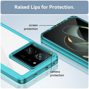 For Xiaomi 13T Pro Colorful Series Acrylic Hybrid TPU Phone Case(Transparent Blue)