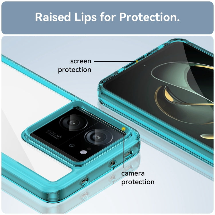 For Xiaomi 13T Pro Colorful Series Acrylic Hybrid TPU Phone Case(Transparent Blue)