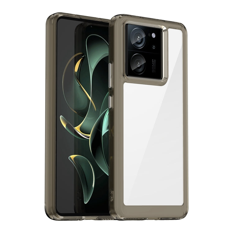 For Xiaomi 13T Pro Colorful Series Acrylic Hybrid TPU Phone Case(Transparent Grey) - Xiaomi Cases by PMC TechLife | Online Shopping South Africa | PMC TechLife | Buy Now Pay Later Mobicred