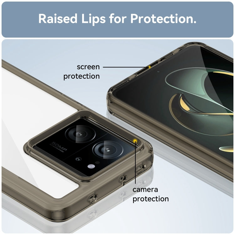 For Xiaomi 13T Pro Colorful Series Acrylic Hybrid TPU Phone Case(Transparent Grey) - Xiaomi Cases by PMC TechLife | Online Shopping South Africa | PMC TechLife | Buy Now Pay Later Mobicred