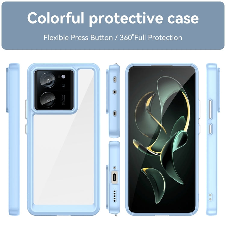 For Xiaomi 13T Pro Colorful Series Acrylic Hybrid TPU Phone Case(Blue) - Xiaomi Cases by PMC TechLife | Online Shopping South Africa | PMC TechLife | Buy Now Pay Later Mobicred